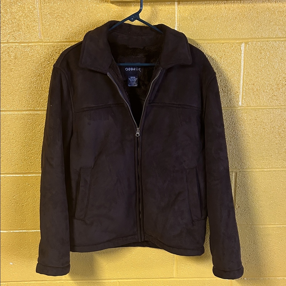 George Dark Brown Suede Jacket